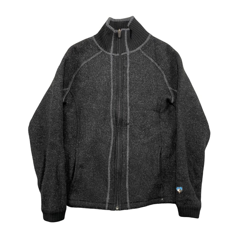 Kuhl‎ Sweater Womens XS Grey 100% Merino Wool Full Zip